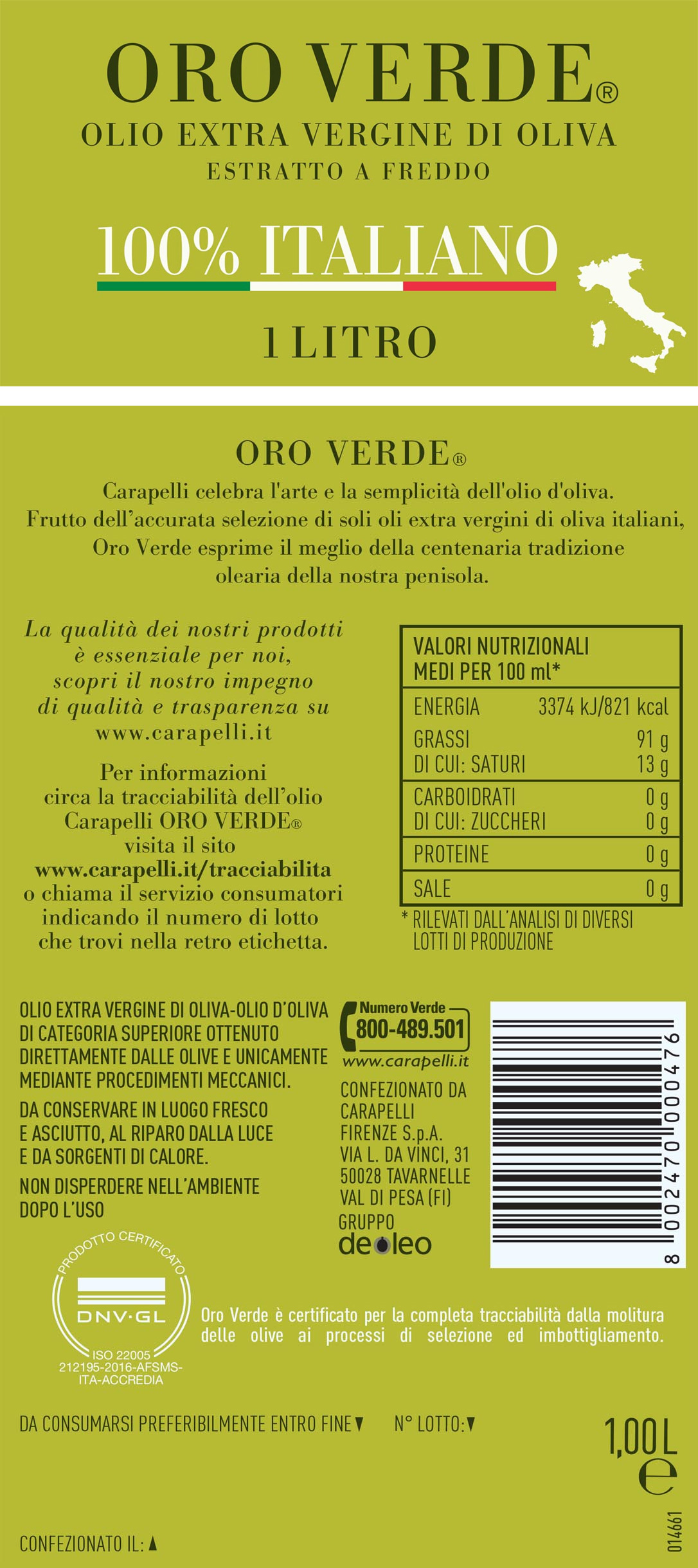Come Leggere Le Etichette Dellolio Extravergine Di Oliva Carapelli